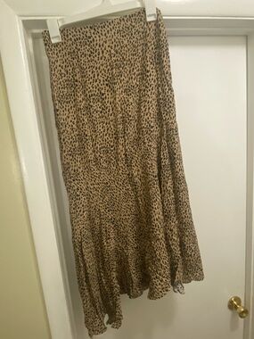 Cotton On Leopard Print Maxi Skirt - Tan and Black